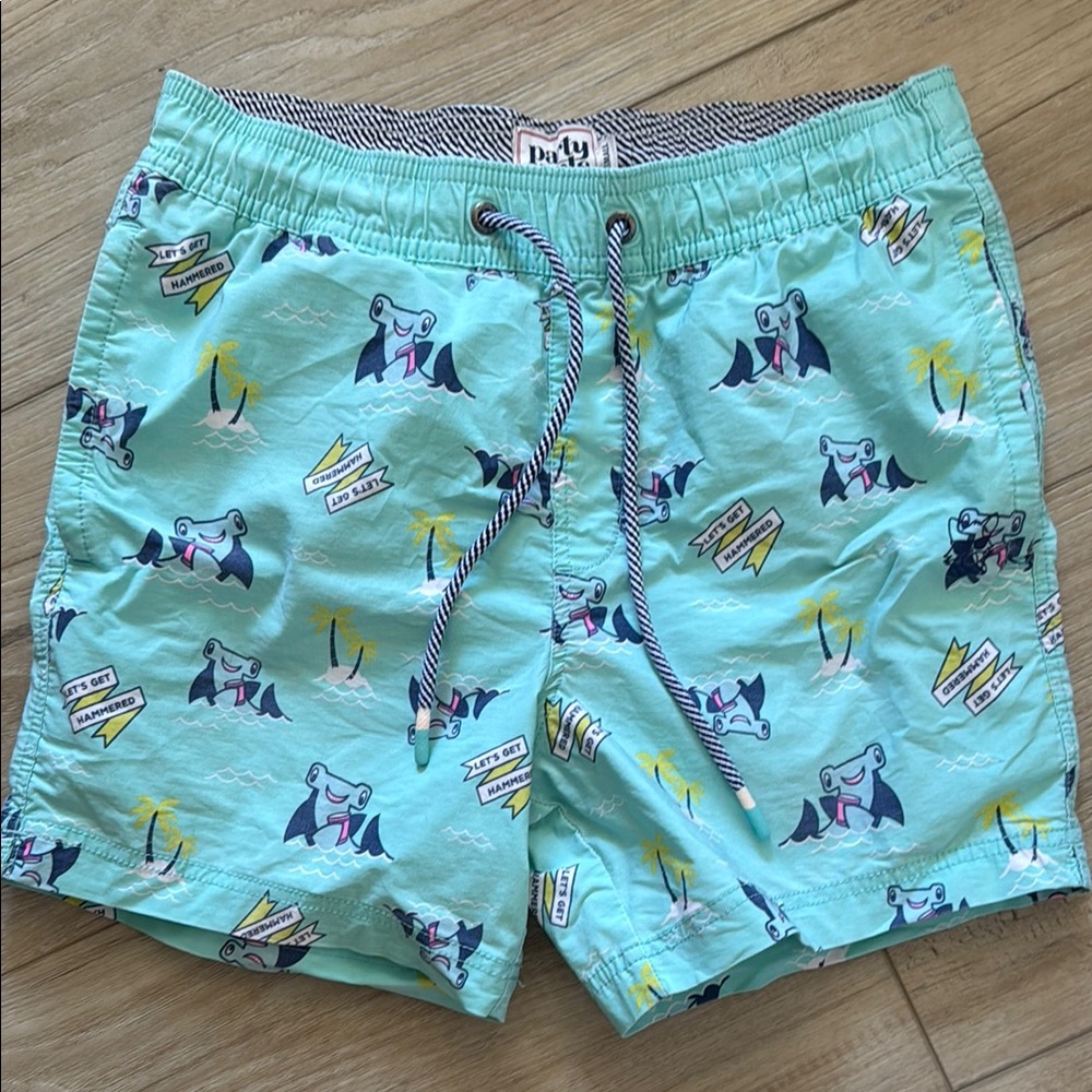 Blue Swim Trunks Quick-Dry Beachwear